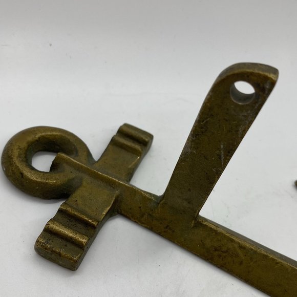 Vintage NAUTICAL SOLID BRASS Anchor Wall Hook - Picture 2 of 3